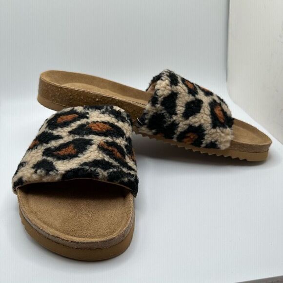 CUSHIONAIRE Women's Cork footbed Slide Sandal with +Comfort 11 LEOPARD - Picture 6 of 7